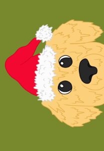 Santa Pup Greeting Card