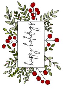 Holiday Berries Greeting Card